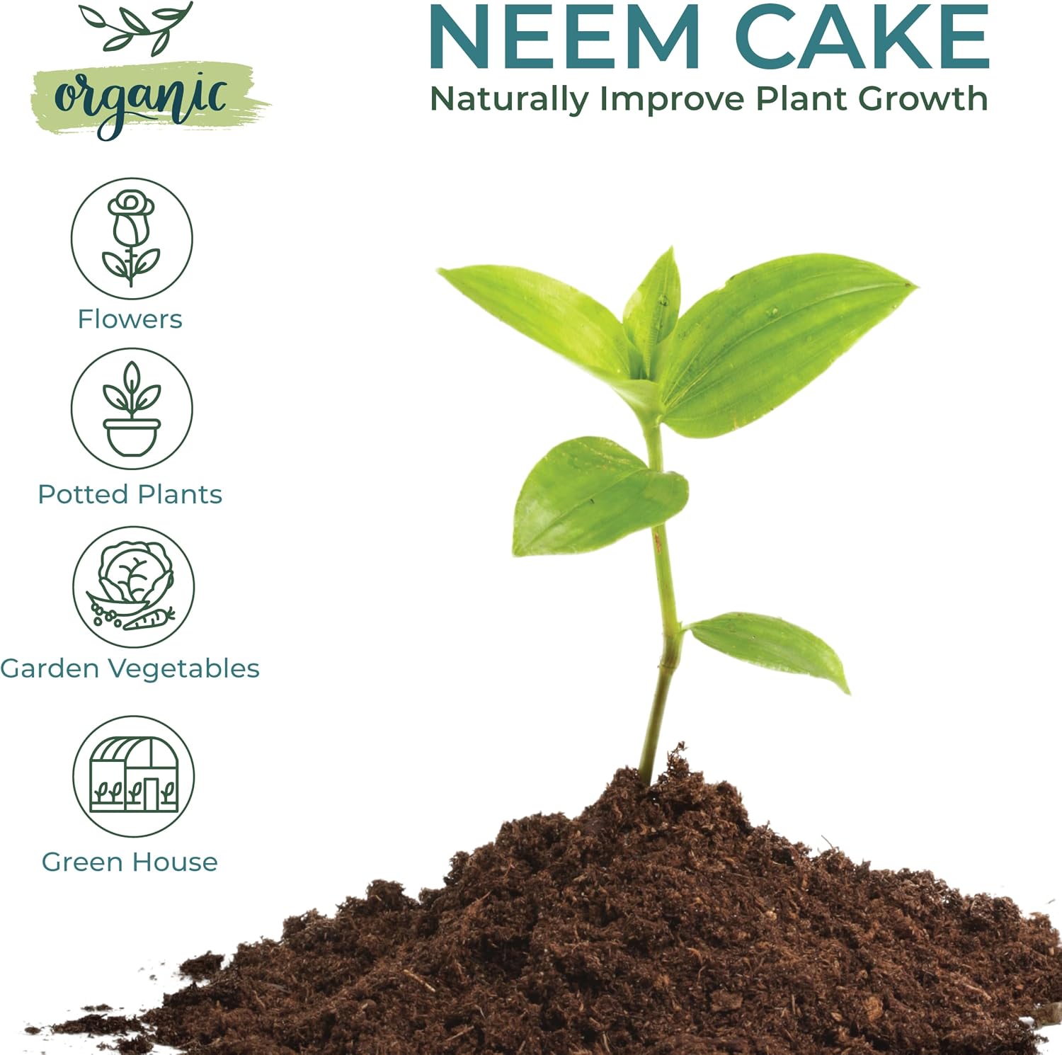 Zatural Natural Neem Cake Powder | Premium Organic Soil Conditioner & Plant Fertilizer | Azadirachta Indica Seed Meal