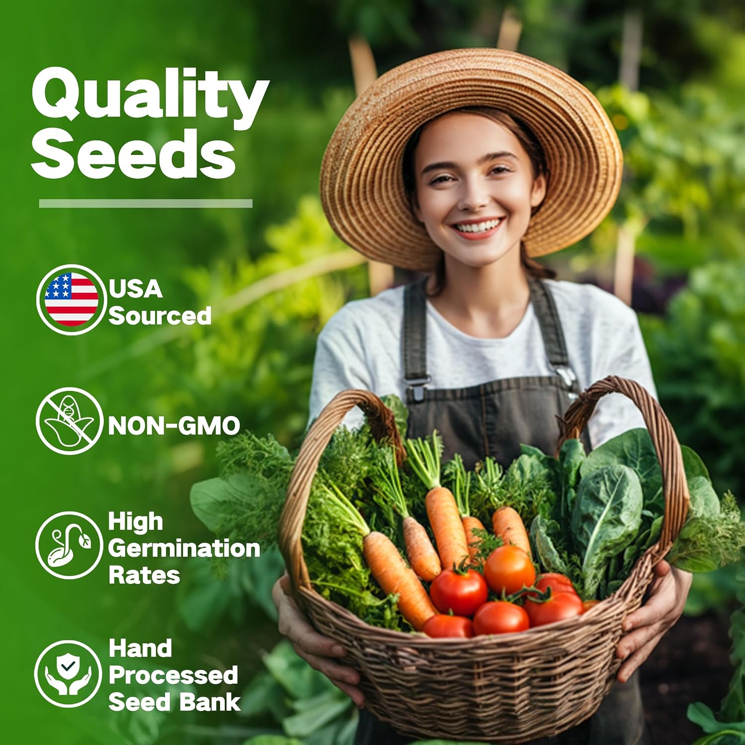Zone 8 Heirloom Seed Bank, 32 Types Non-GMO Seeds for Planting Vegetables | 30,000+ Garden Seeds for Planting Herbs