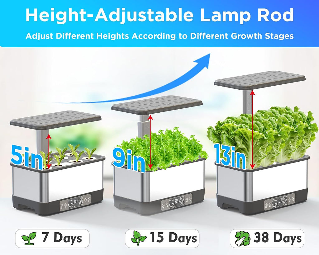 Hydroponics Growing System,Smart Indoor Herb Garden with Grow Light,8 Pods | In door Gardening System , APP & WiFi