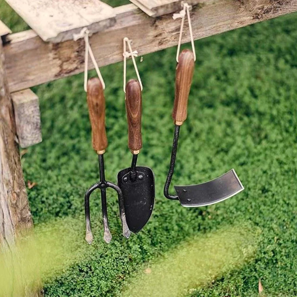 Barebones Square Hand Hoe - Garden Hoe for Weeding with a Long Handle - Japanese Gardening Tool, Sickle Garden Tool
