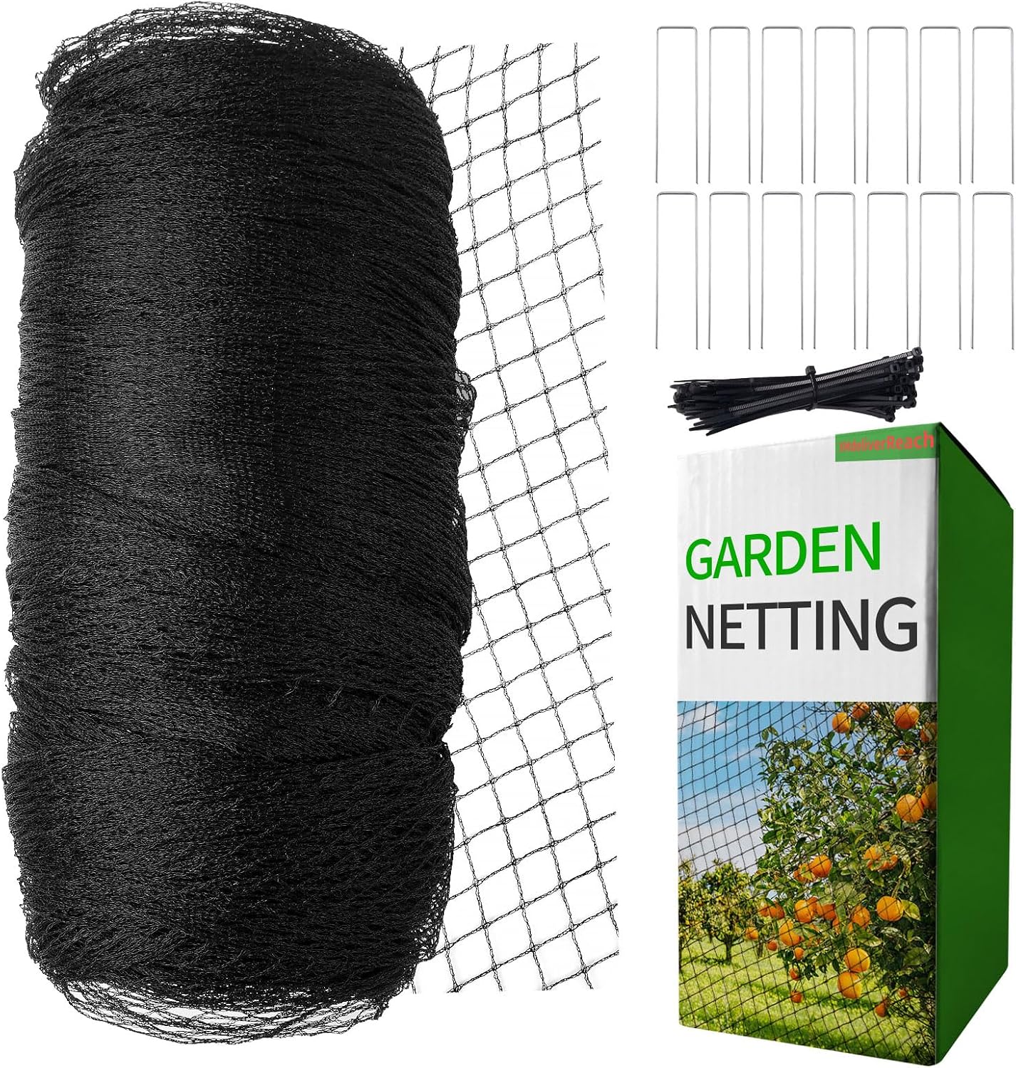 Garden Netting,7.5ft x 65ft Black Bird Netting Heavy Duty,Rabbit,Squirrels,Anti Birds,Larger