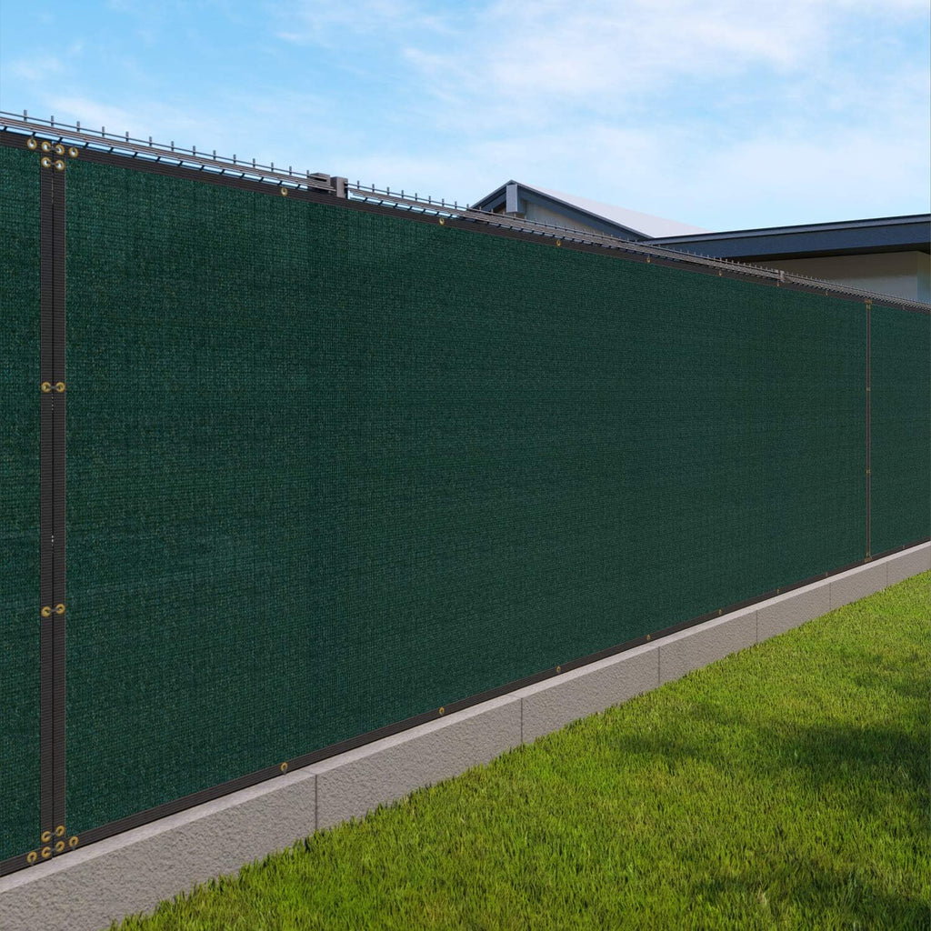 Windscreen4less Privacy Fence Screen 6'x50' Heavy Duty Windscreen Fencing Mesh Fabric Shade Cover for Outdoor Wall