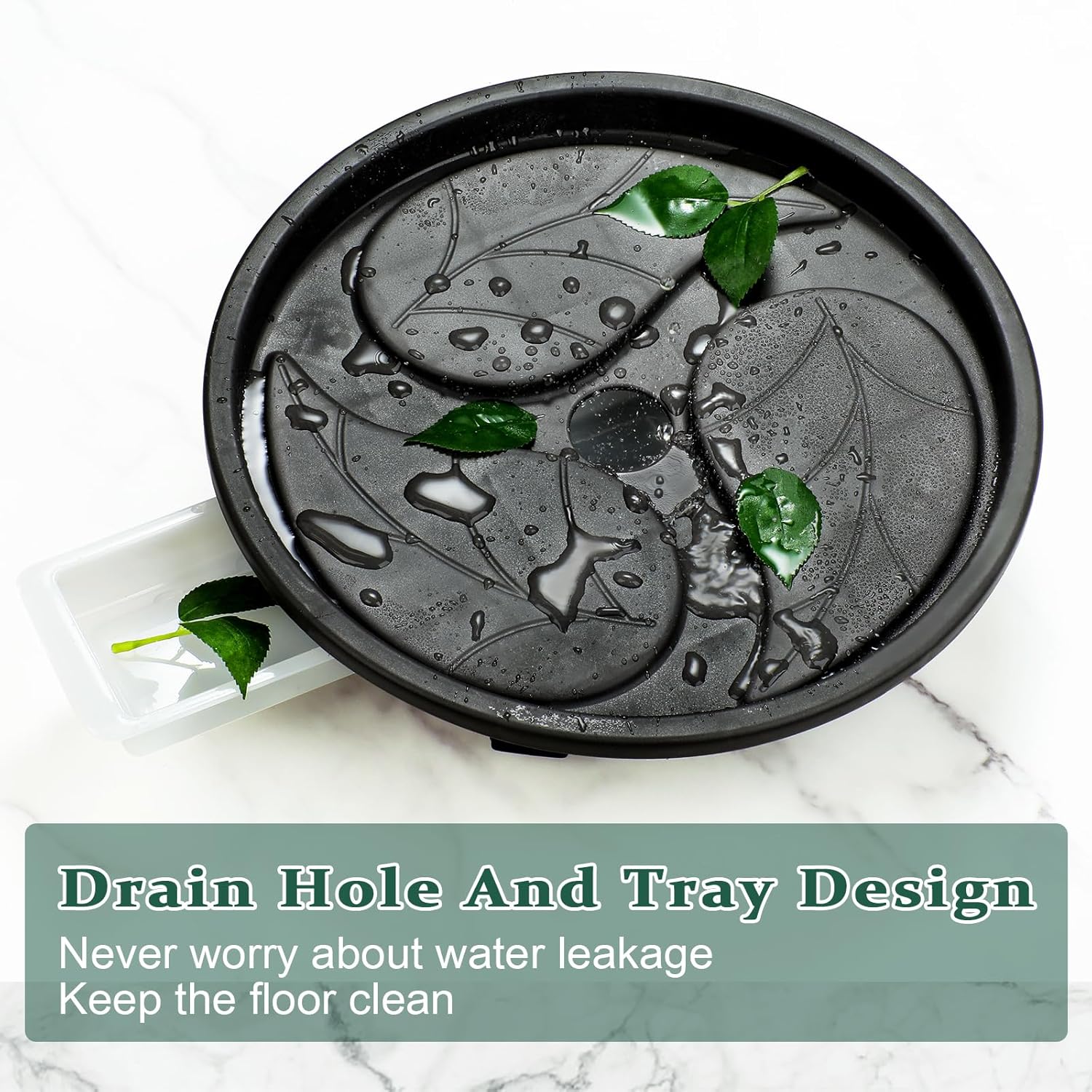 Looca Plant Caddy with Wheels and Drainage Tray, 13”Rolling Plant Stand Flower Pot Mover, Planter Caddies Round Plant