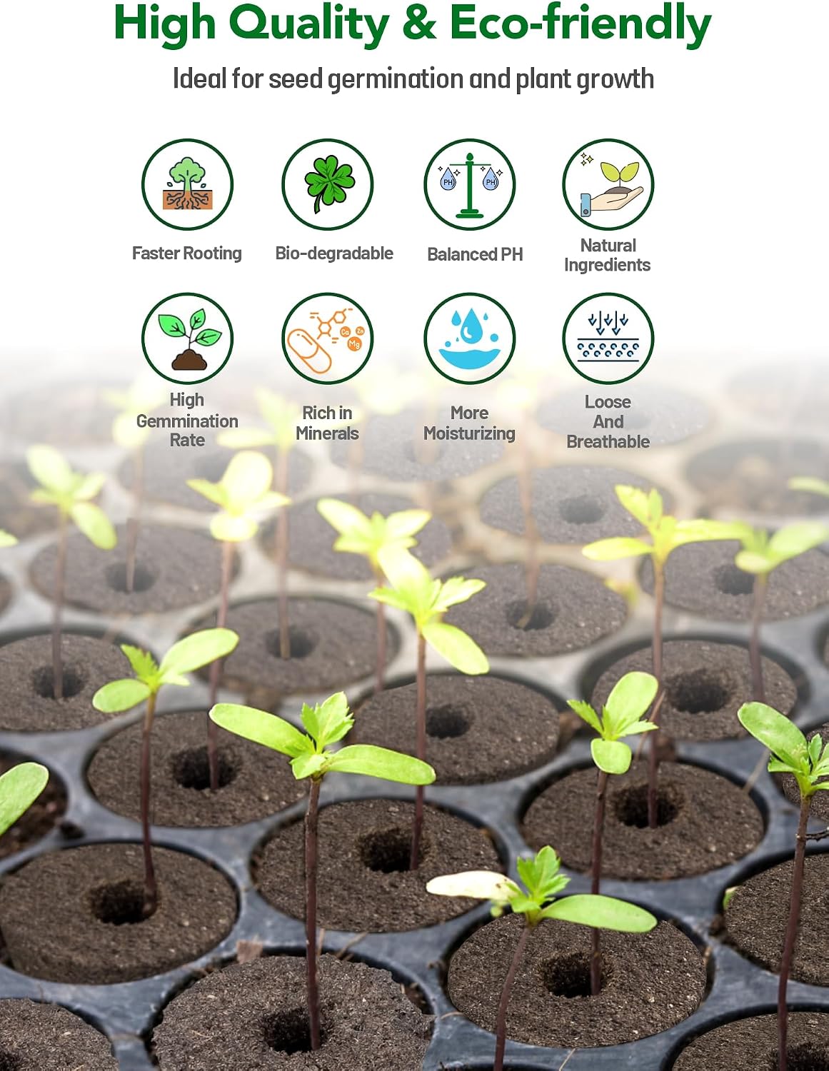 Growell 240 Pcs Hydroponic Pods Kit, 120 Grow Sponges & 120 Pod Labels | Faster Rooting, Hightly Breathable &