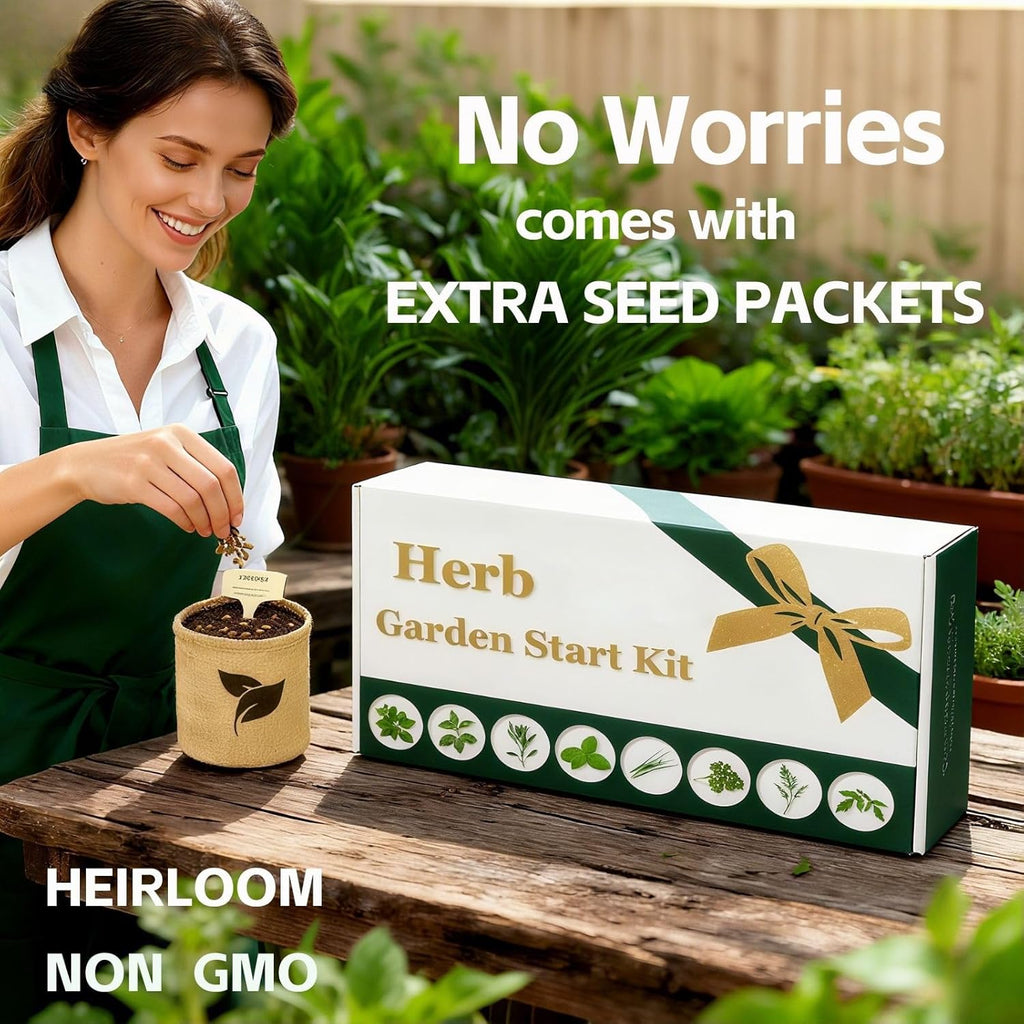Indoor Herb Garden Start Kit - Unique Gifts for Women, Mothers Day Gifts, Easy House Plant- Birthday for Women,House