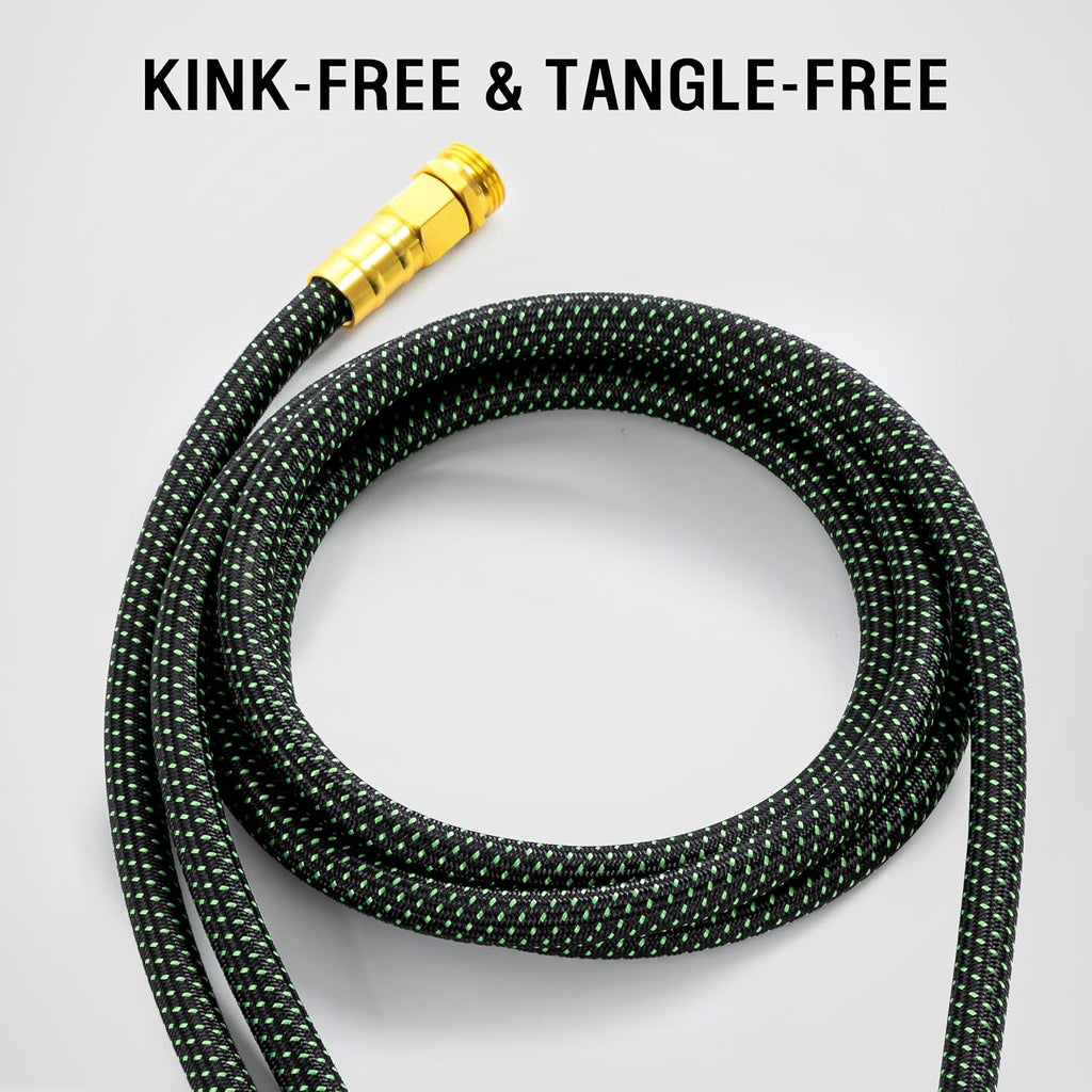 HBlife 50ft Garden Hose, Non Expandable Garden Hose with 10 Function Sprayer Nozzle, Flexible Lightweight Water Hose