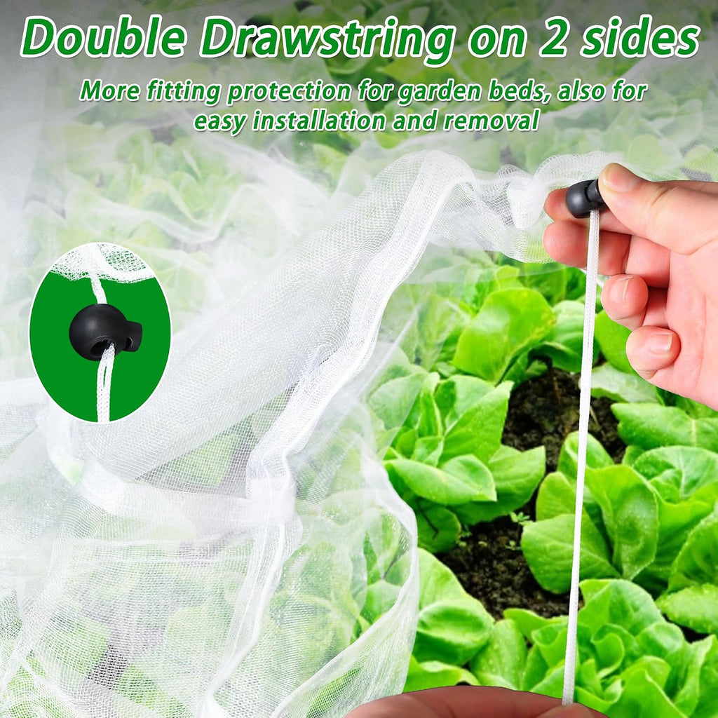 Garden Netting for Raised Beds, Plant Covers Garden Protection Bird Netting | 8x4FT Raised Garden Bed Cover, Ultra Fine