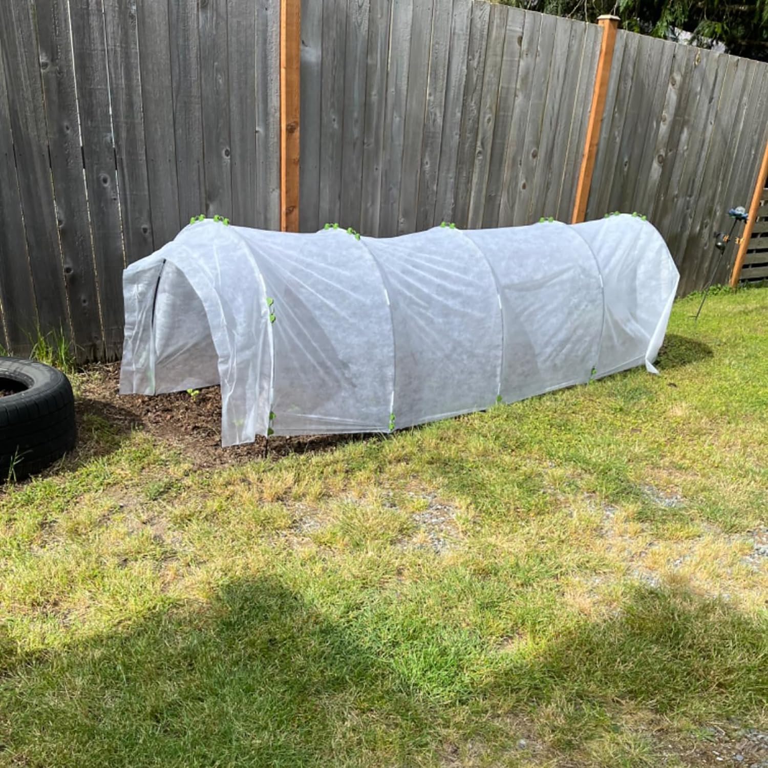 Greenhouse Hoops Grow Tunnel, 10 Sets 7FT Garden Hoops | Rust-Proof Fiberglass Frame for Raised Beds, Garden Netting