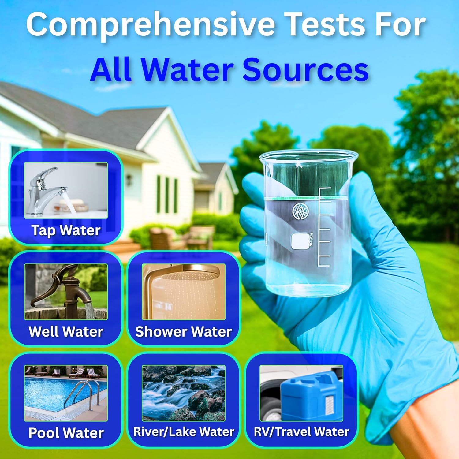 Evviva Sciences Water Bacteria Test Kit – 10 Tests for Total Bacteria, coliforms & E. coli. Lab-Ready agar Plates for
