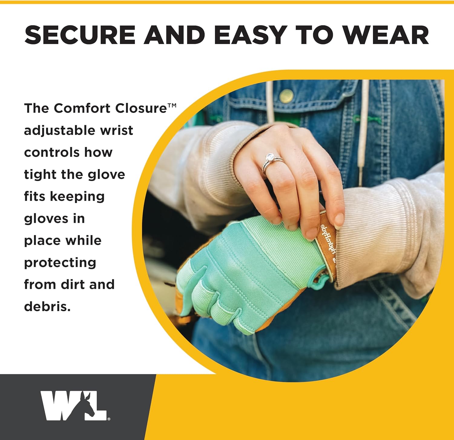 Wells Lamont Women's HydraHyde Leather Hybrid Gloves