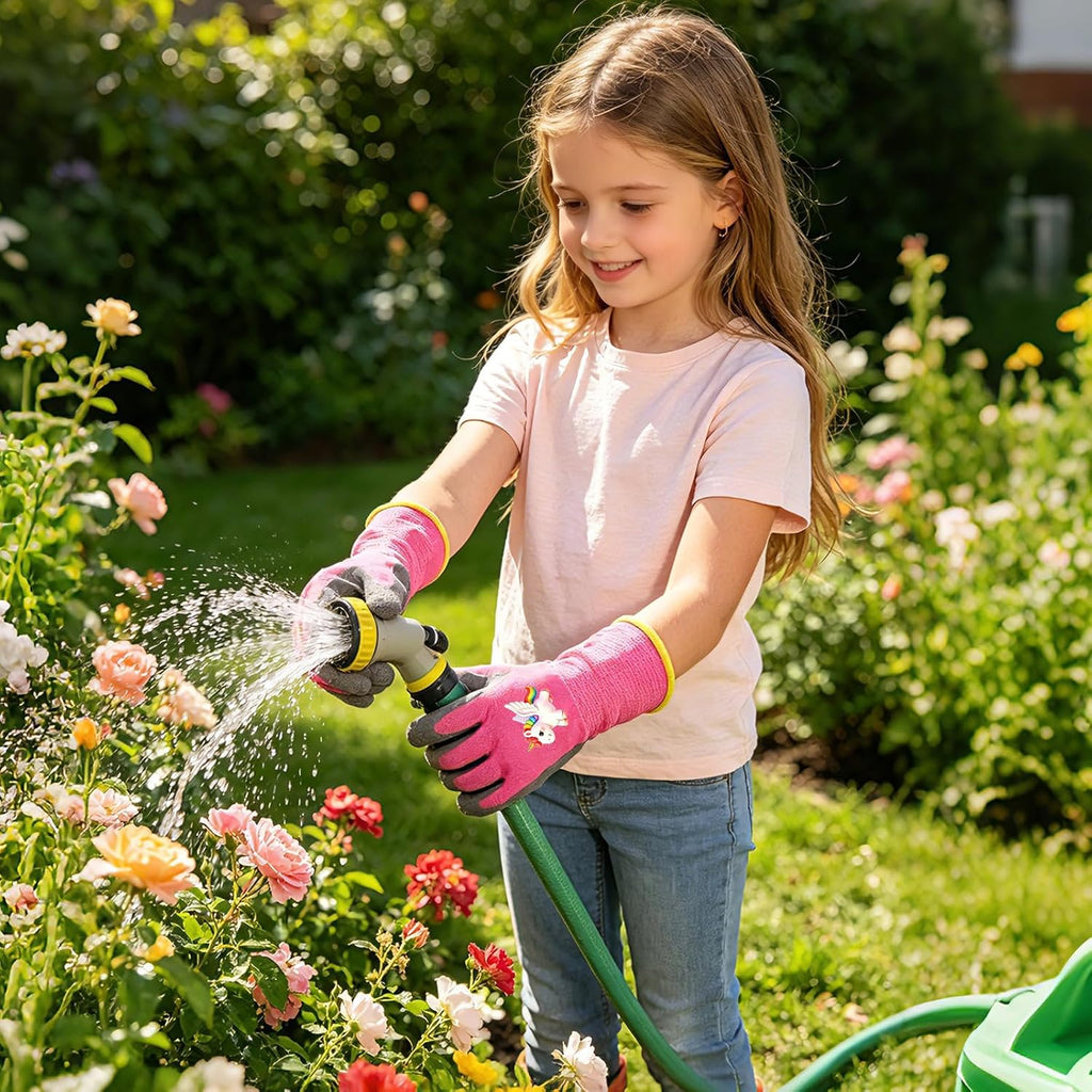 36 Pairs Kids Gardening Gloves Bulk Class Supplies (Medium (Age 6-9)) | for School Groups Children Waterproof Work