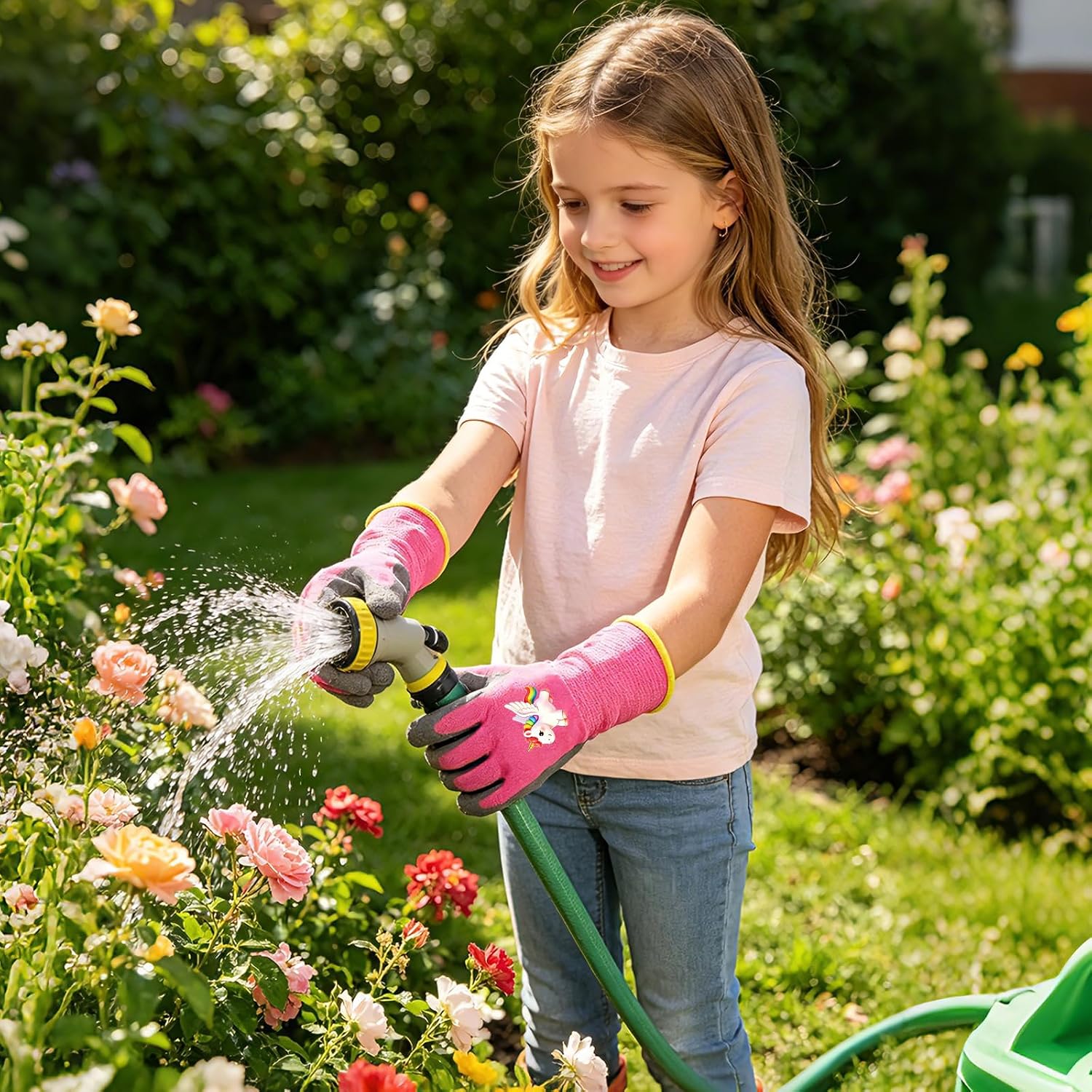36 Pairs Kids Gardening Gloves Bulk Class Supplies (Medium (Age 6-9)) | for School Groups Children Waterproof Work