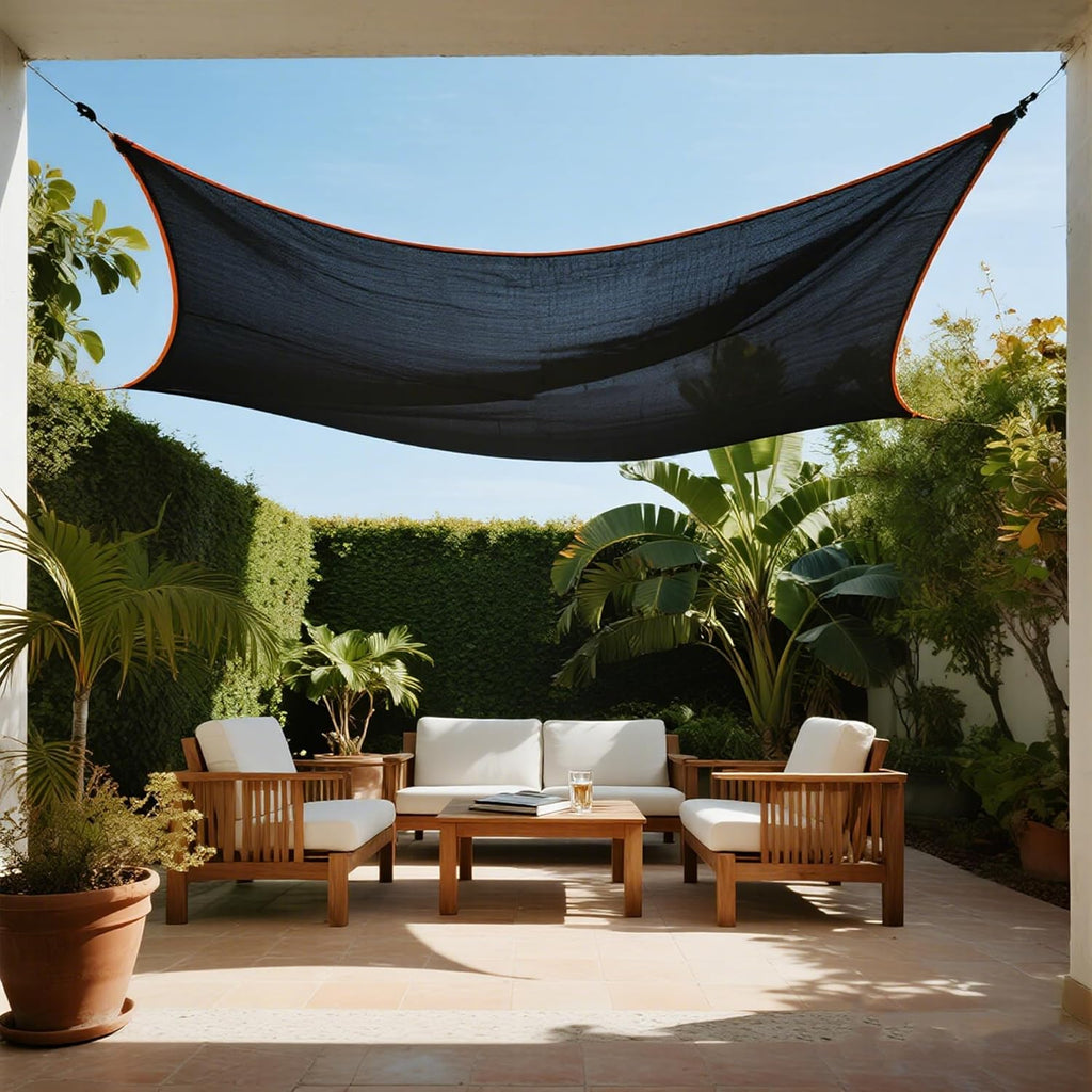 winemana 10x20 FT Garden Shade Cloth Black Mesh Tarp with Grommets | 40% Resistant Sun Shade Netting, for Greenhouse