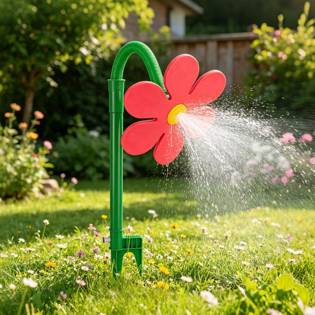 Crazy Daisy Sprinkler,360° Rotating Dancing Crazy Daisy Water Sprinkler for Lawn Garden, Funny Sunflower Water