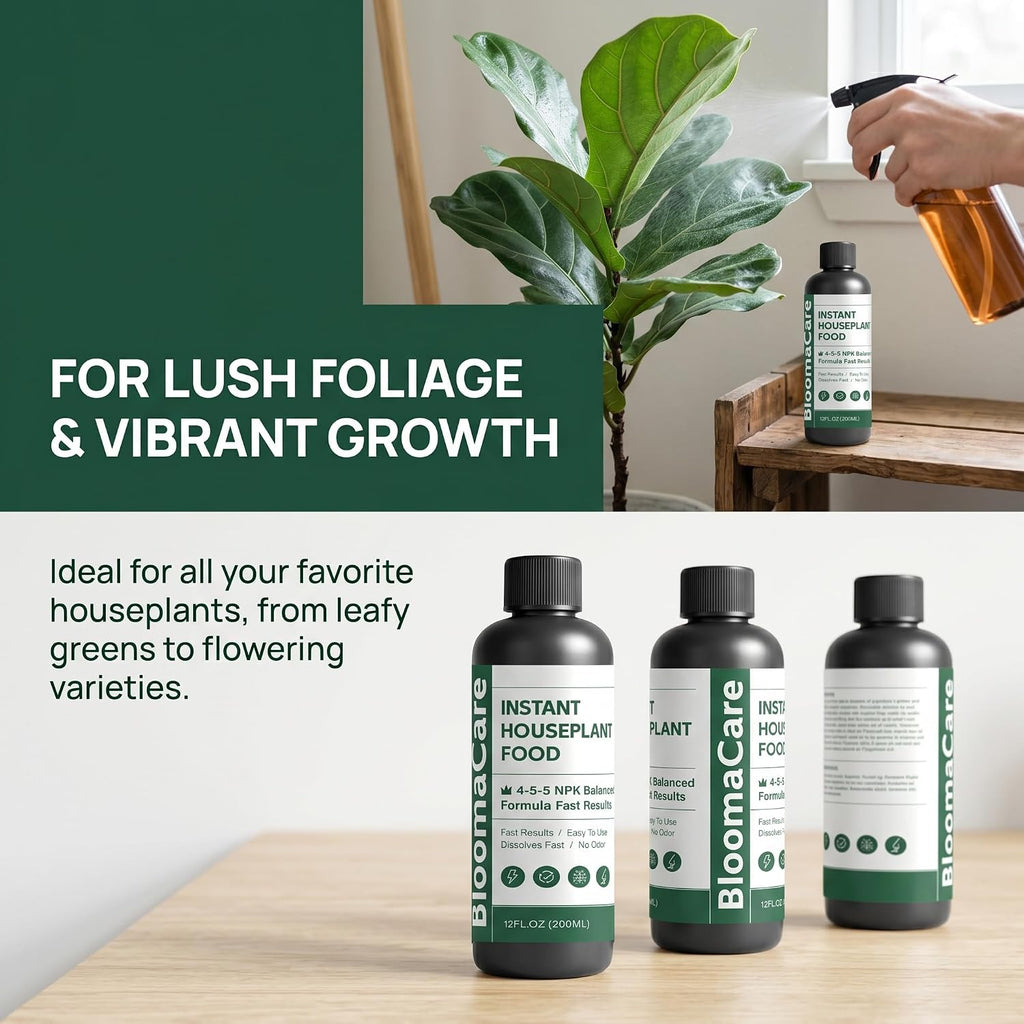 Blooma Care Plant Food,Liquid Plant Food,Liquid Plant Fertilizer - for Indoor Houseplants, All-Natural, Groundwater