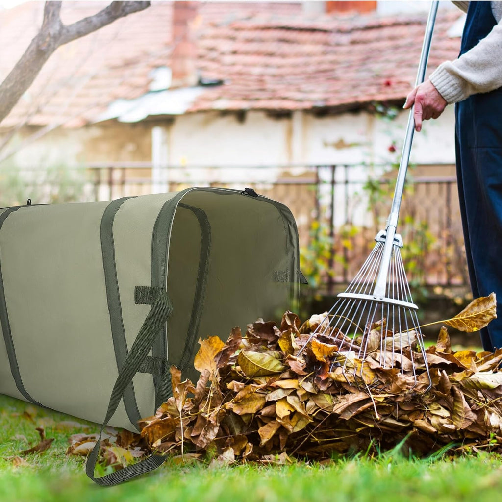 YUDI & GARDEN 46 Gallon Square Collapsible Yard Waste Containers | Collapsible Trash Can, For Collecting Weeds, Leaf