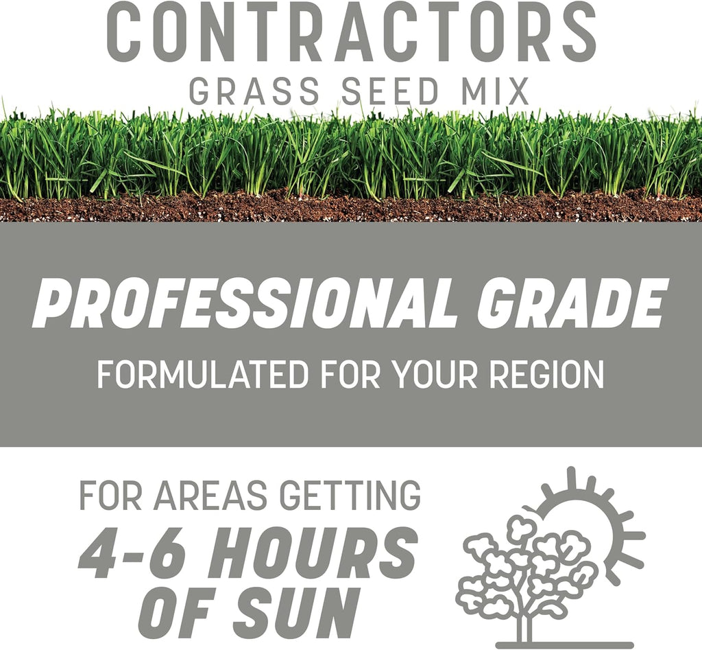Pennington Contractors Grass Seed Mix Northern Mix 40 lb | Bulk grass seed for overseeding and lawn repair, covers up