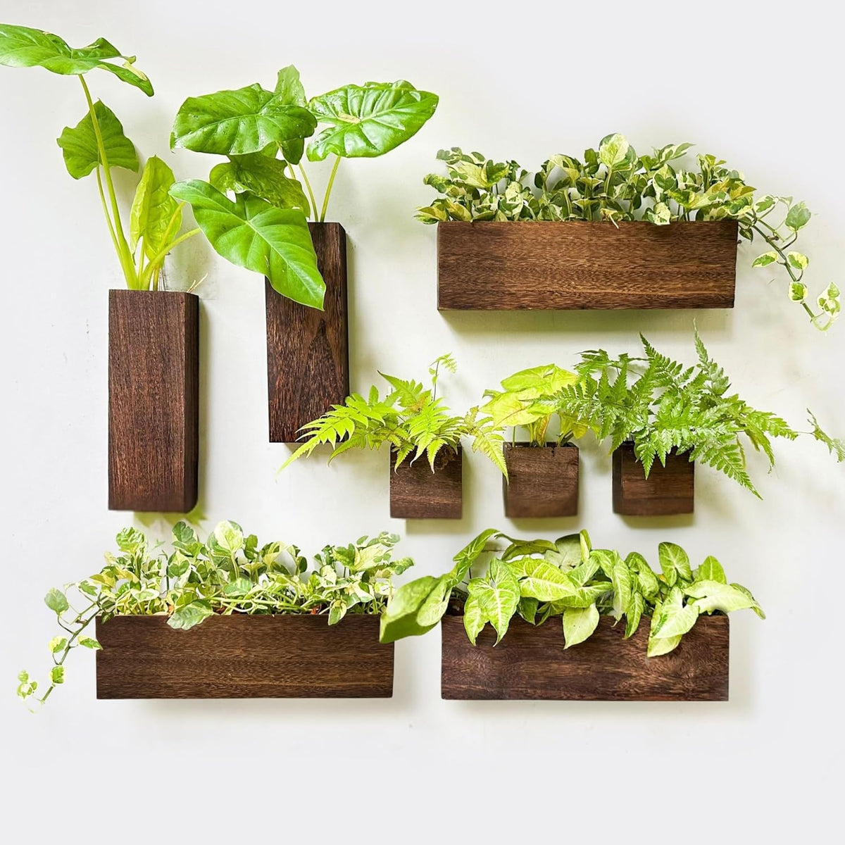 Make Good PlantPod Luxe - Self-Watering Wall Planters (Set of 6, Stone) - Easy to Water and Install - Lightweight - Design Your Own Vertical Garden - Wall Planters for Indoor Plants