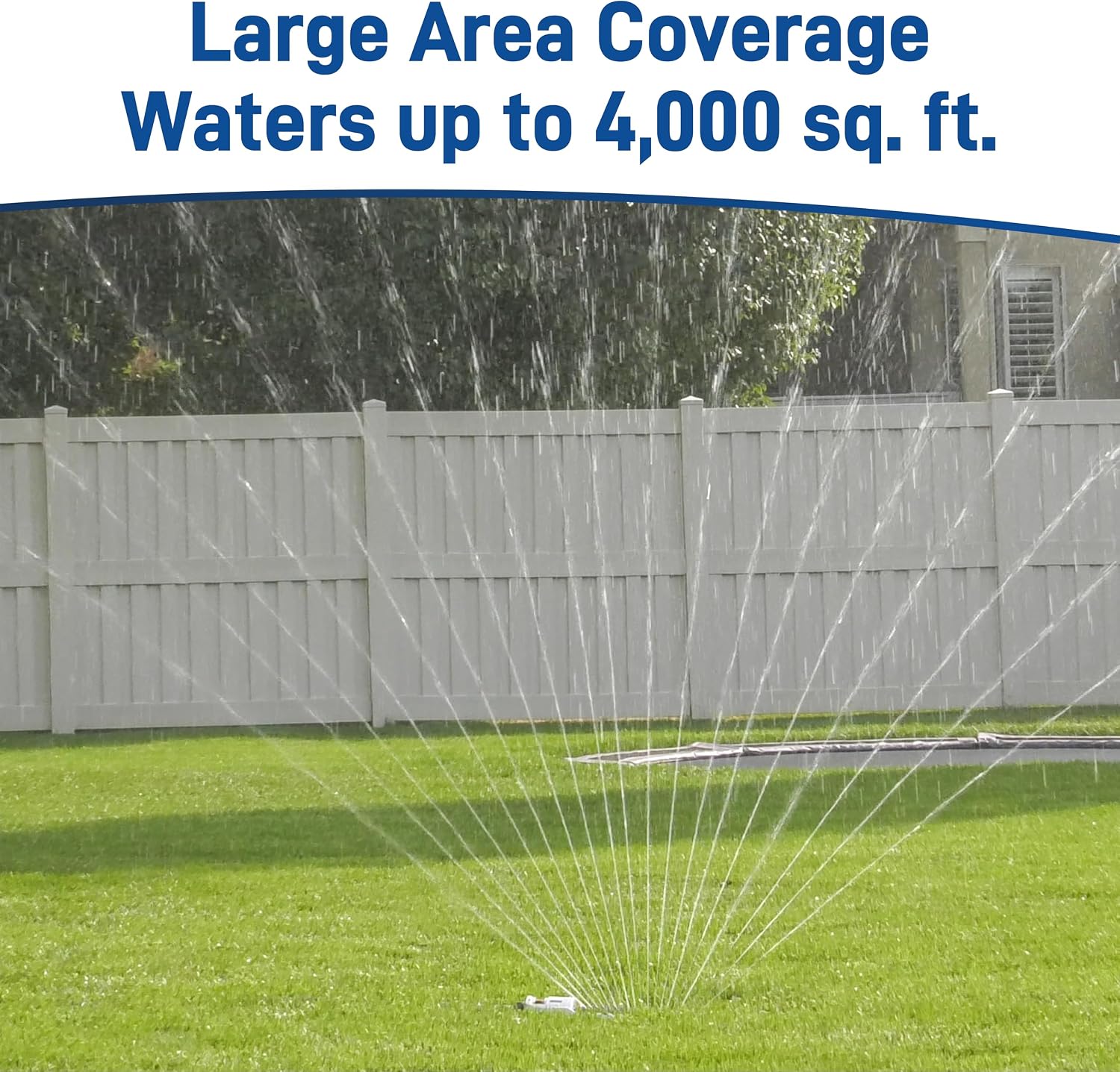 Orbit 56281 Oscillating Water Sprinkler for Lawn and Garden with Metal Base and Custom Pattern Dial (Waters up to 4,000