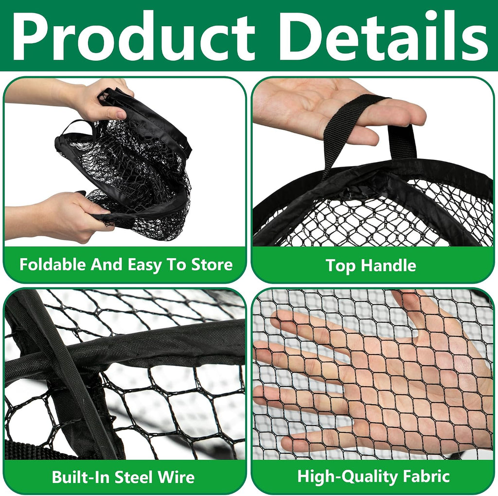 DECOHS 2 Pcs Pop-Up Mesh Plant Cover Tent, 22 x 22 x 22 Inch Garden Net Cage Guard Cover, Plant Protector Enclosure