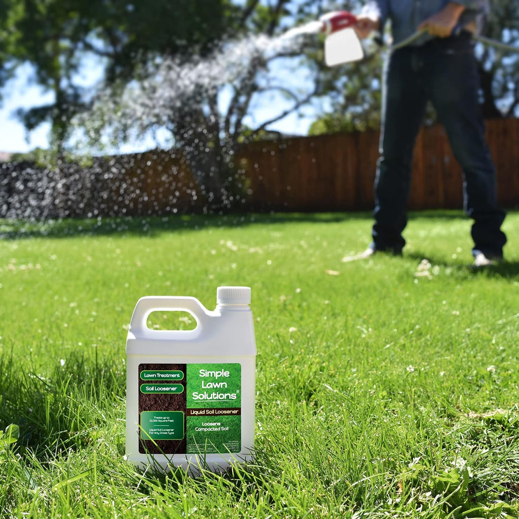 Liquid Soil Loosener- Soil Conditioner-Use alone or when Aerating with Mechanical Aerator or Core Aeration- Simple Lawn