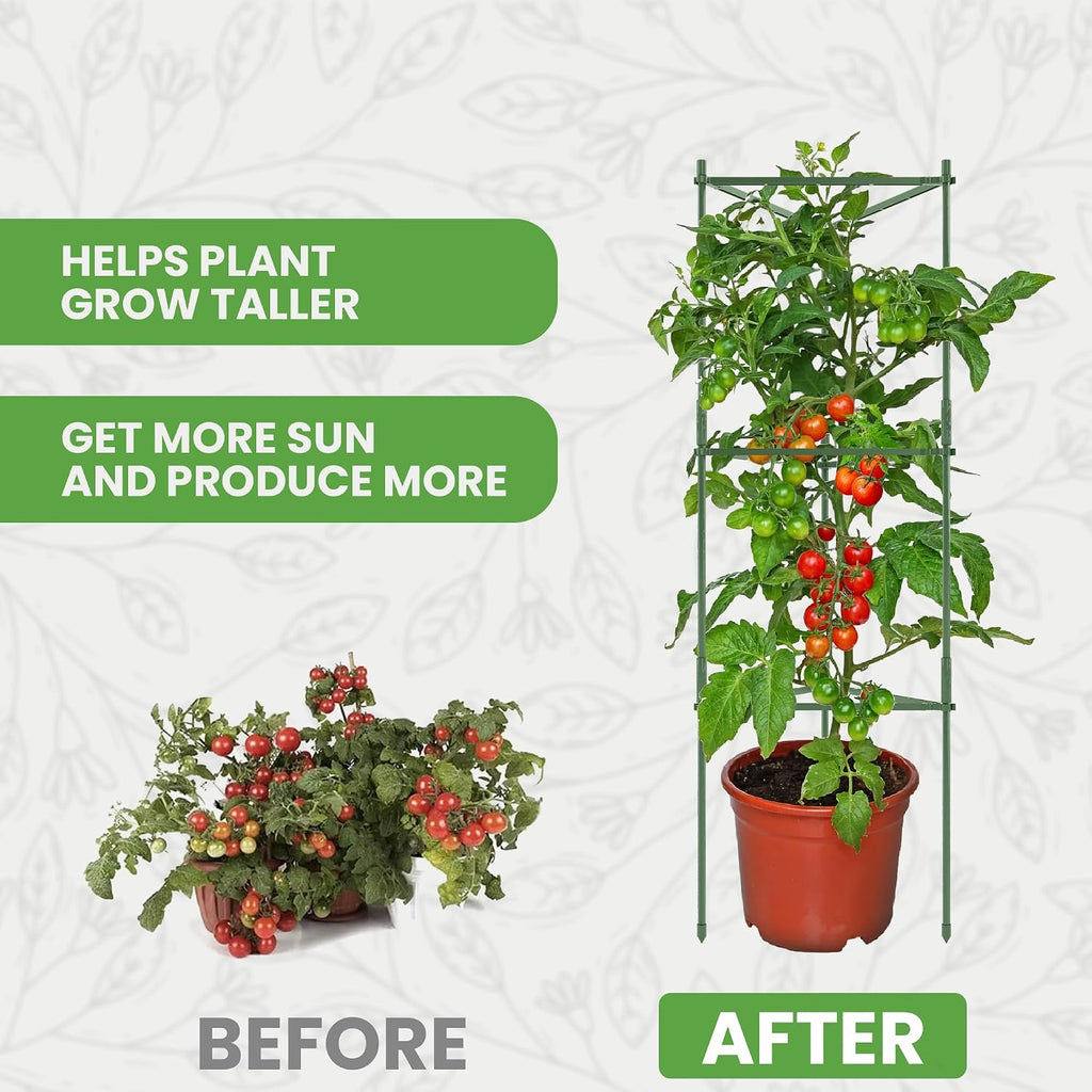 Tomato Cage - Large Trellis Stakes and Plant Support Structures for Vegetables and Climbing Plants - Tall Tomato Cages