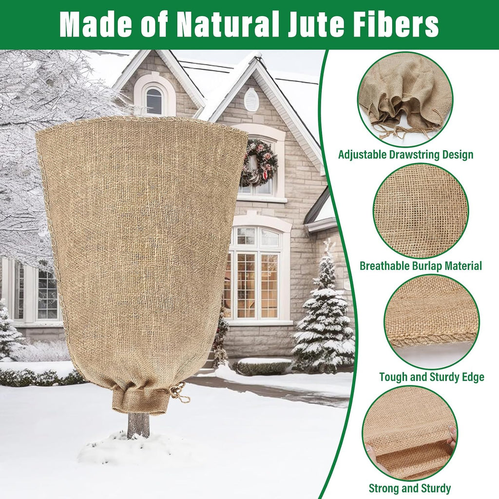 Riare 2 Packs 45 × 70 Inch Large Winter Plant Cover Bags with Drawstring