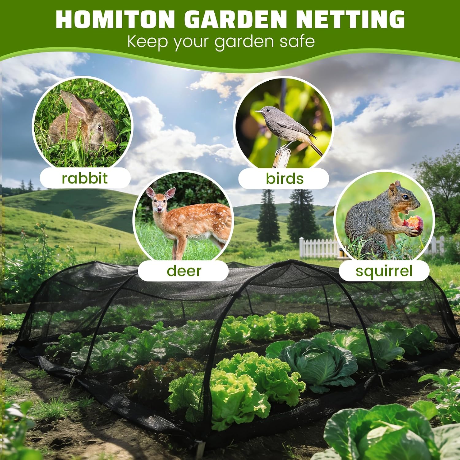 Stronger Garden Mesh Netting, 10 x 20 FT Ultra Fine Nano PP Plant Covers, Small Animals Bird Net Barrier Screen for