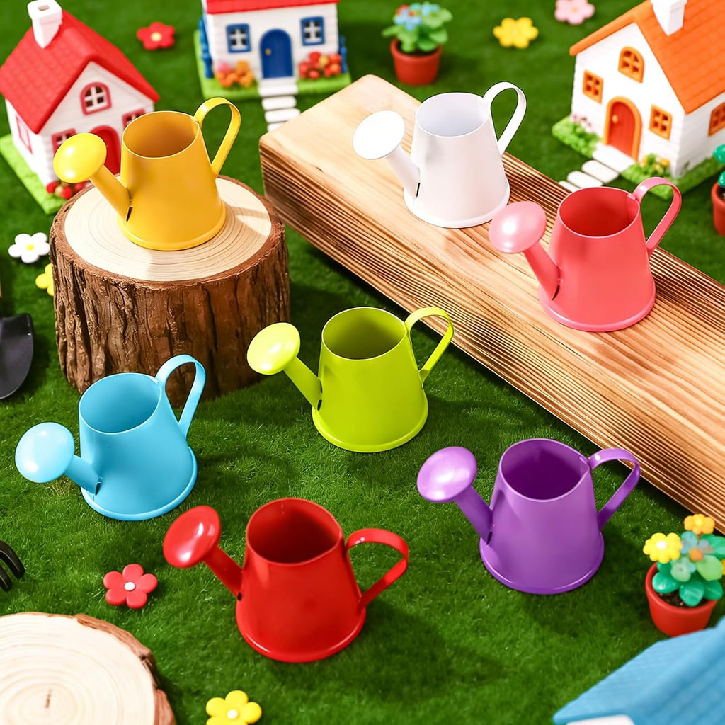 14 Pcs Mini Watering Can Miniature Color Watering Pot Garden Water Can Mini Kettle for House Crafts Party Favors