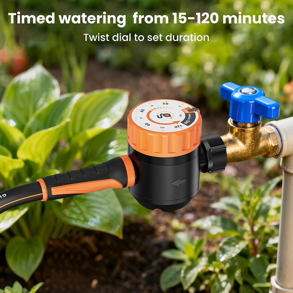 Giraffe Tools Garden Hose 5/8", 25ft Garden Hose Set | Water Hose Heavy Duty, Flexible, Lightweight Hybrid Hose with