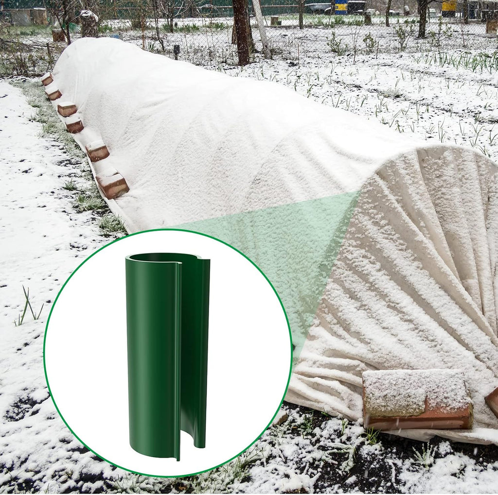 Jetec 128 Pieces PVC Pipe Clips Covers 2.4 Inches Long Greenhouse Clamps for Netting for Greenhouses Garden Shelters