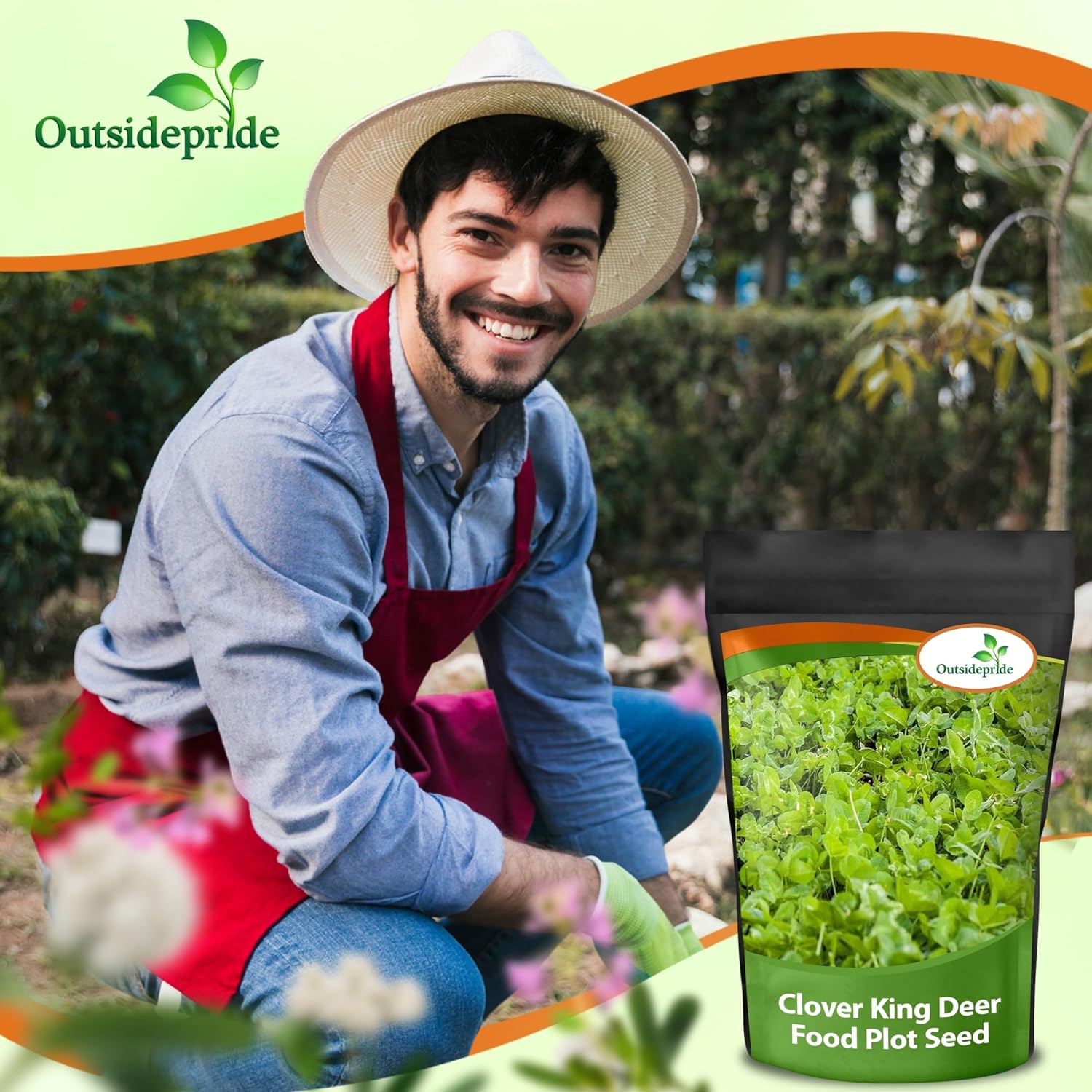 Outsidepride Perennial Clover King Seed Mix - 5 lbs Nitrocoated, Inoculated, Heat & Cold Tolerant, Alfalfa-Enhanced