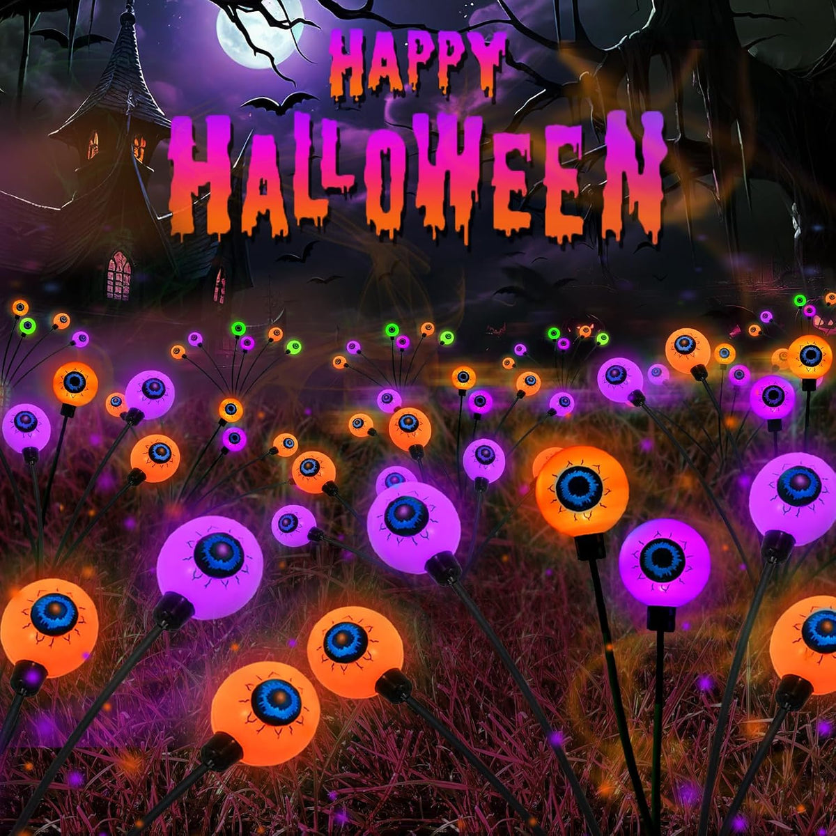 Ghost Solar Halloween Garden Decorations Outdoor, Solar Pathway Lights