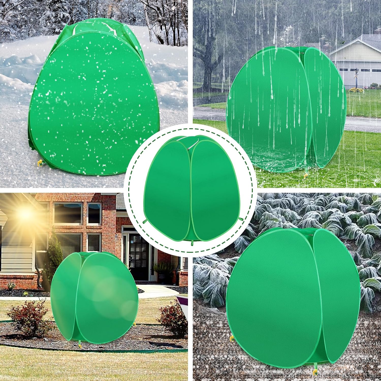 2 Pack Pop Up Winter Plant Covers, 28x28x33 Freeze Protection Shrub Covers | Shrub Covers for Winter, Frost Freeze