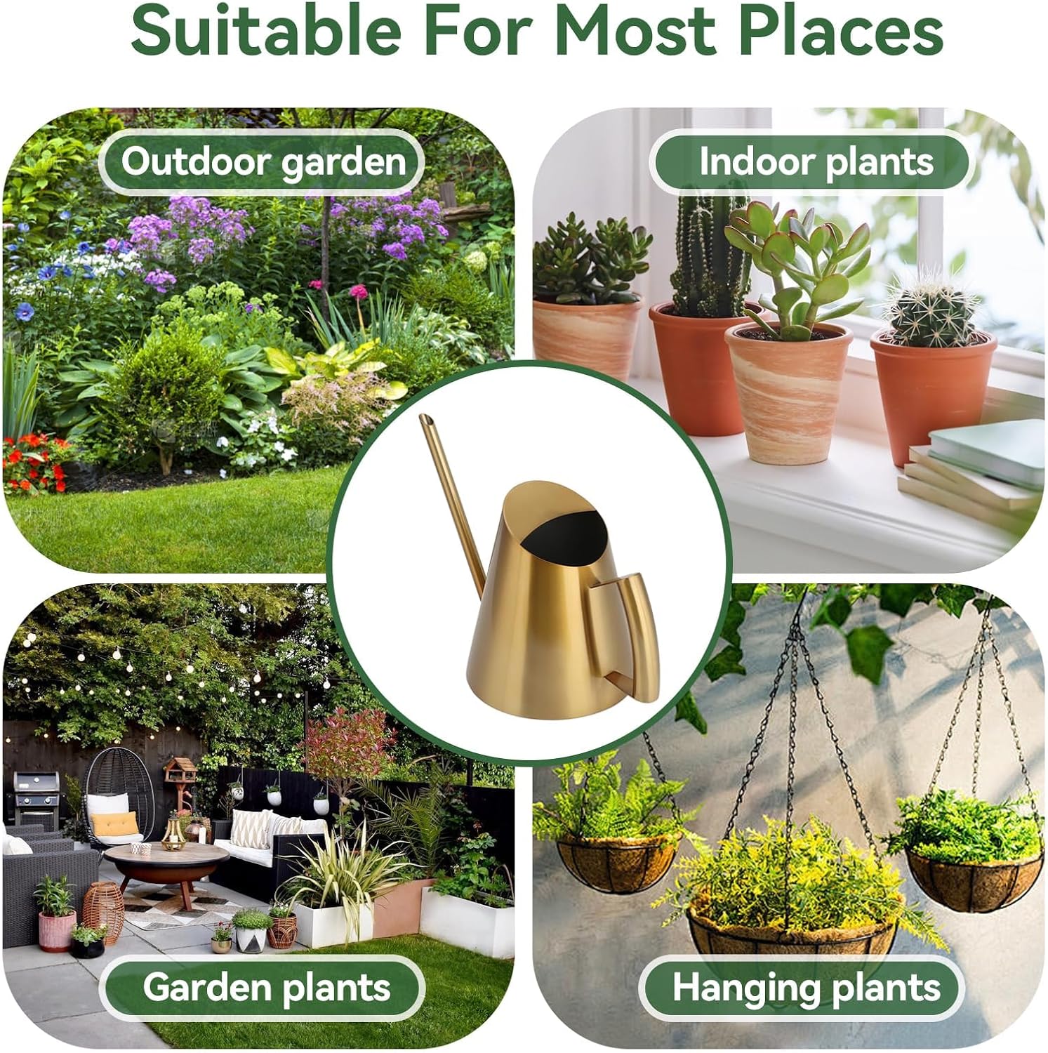 Watering Can for Indoor Plants, 13.5 Oz/400 Ml Indoor Plant Watering Can Stainless Steel Small Water Cans with Long