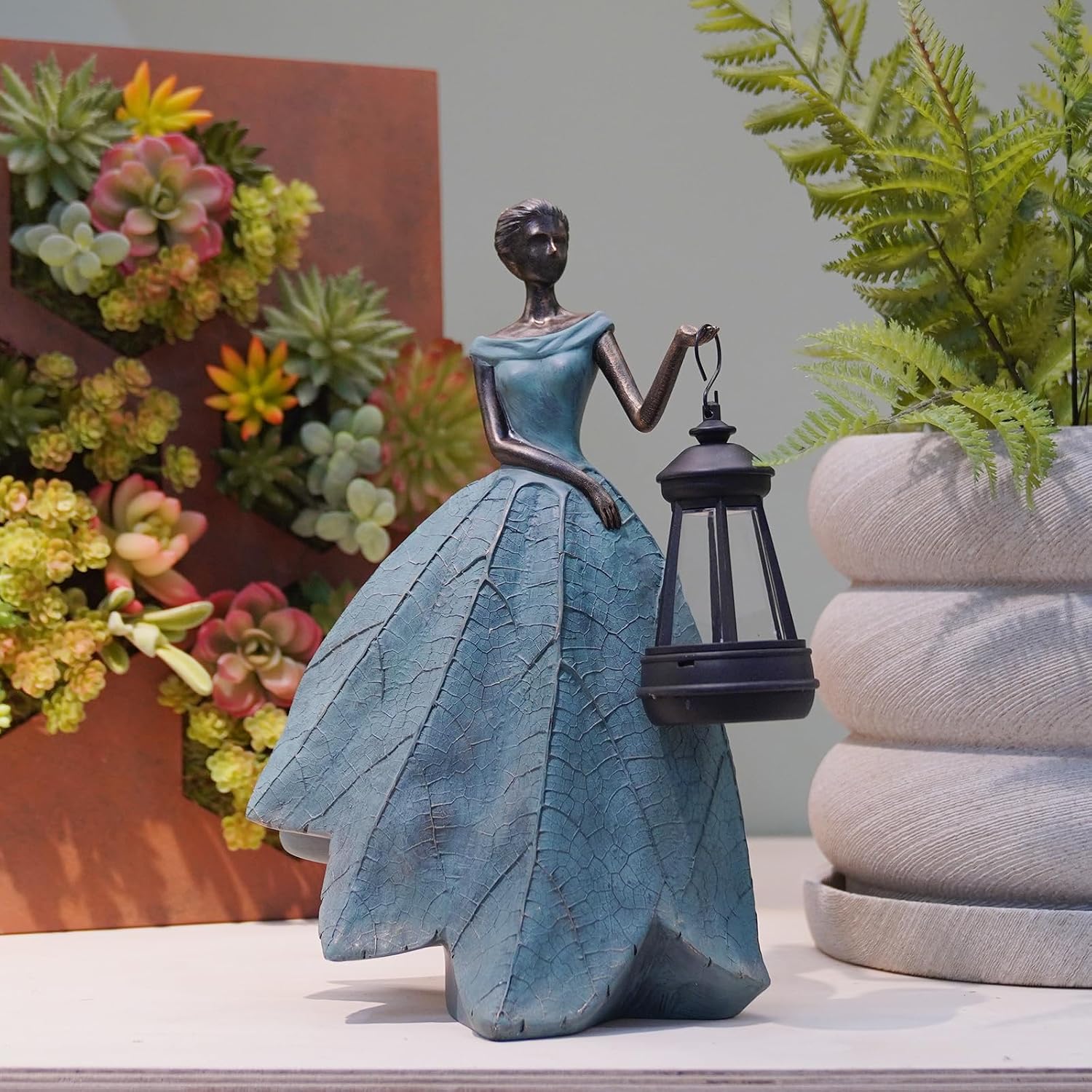 Guichifun Fairy Statues Garden Decor with Solar Lights Gifts for Women | Resin Garden Statues, Outdoor Decor, Patio