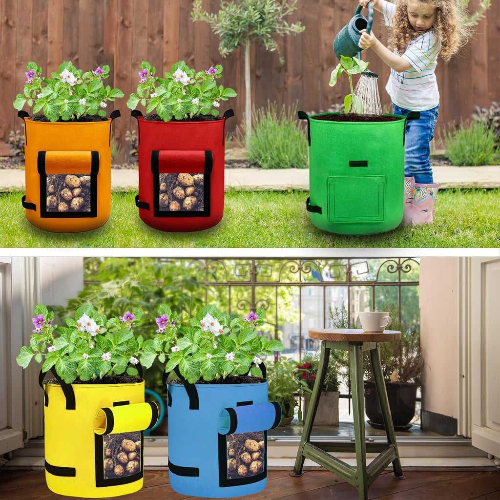 15Gal Colorful Potato Grow Bags, Potato Bags for Growing Potatoes