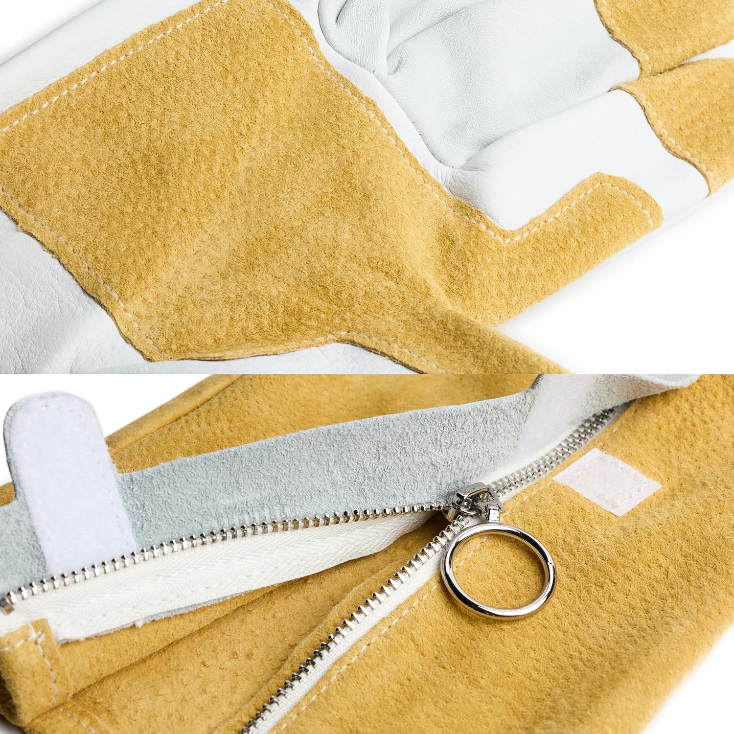 OGRE Zip-Up Rose Pruning Gloves, Long Leather Thorn Protection