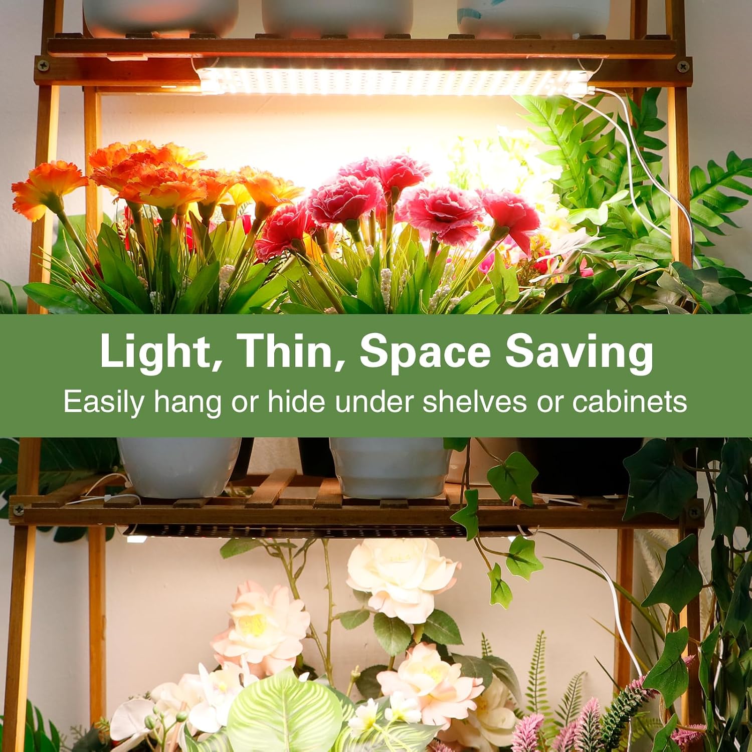 40W Ultra-Thin Panel Full Spectrum Grow Lights, 768 LEDs Growing Light for Indoor Plants with Daisy Chain Function