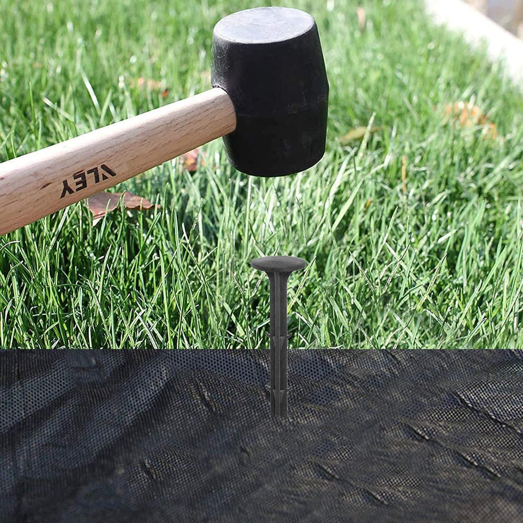 160 Pack Plastic Garden Lawn Stakes 6 inch Heavy Duty Landscape Anchors Spikes Rustproof Nail for Ground Lawn Edging