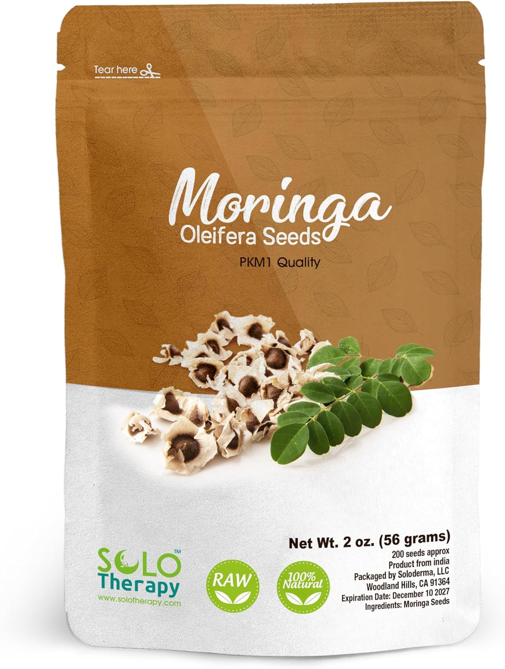 Moringa Seeds Variety Pack, Moringa Seeds Kernels, Moringa Seeds Wingless, Moringa Seeds - PKM1-3 Packs of 2 oz Each