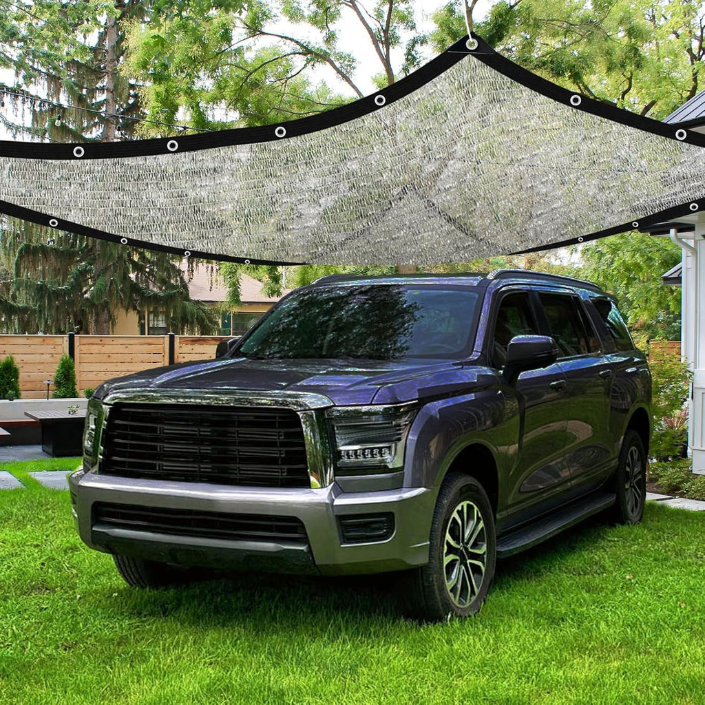 Shade Cloth-80% Aluminum Sunblock Neting,Durable Mesh Tarp with Grommets,Shade Cloth for Garden,Car, Outdoor