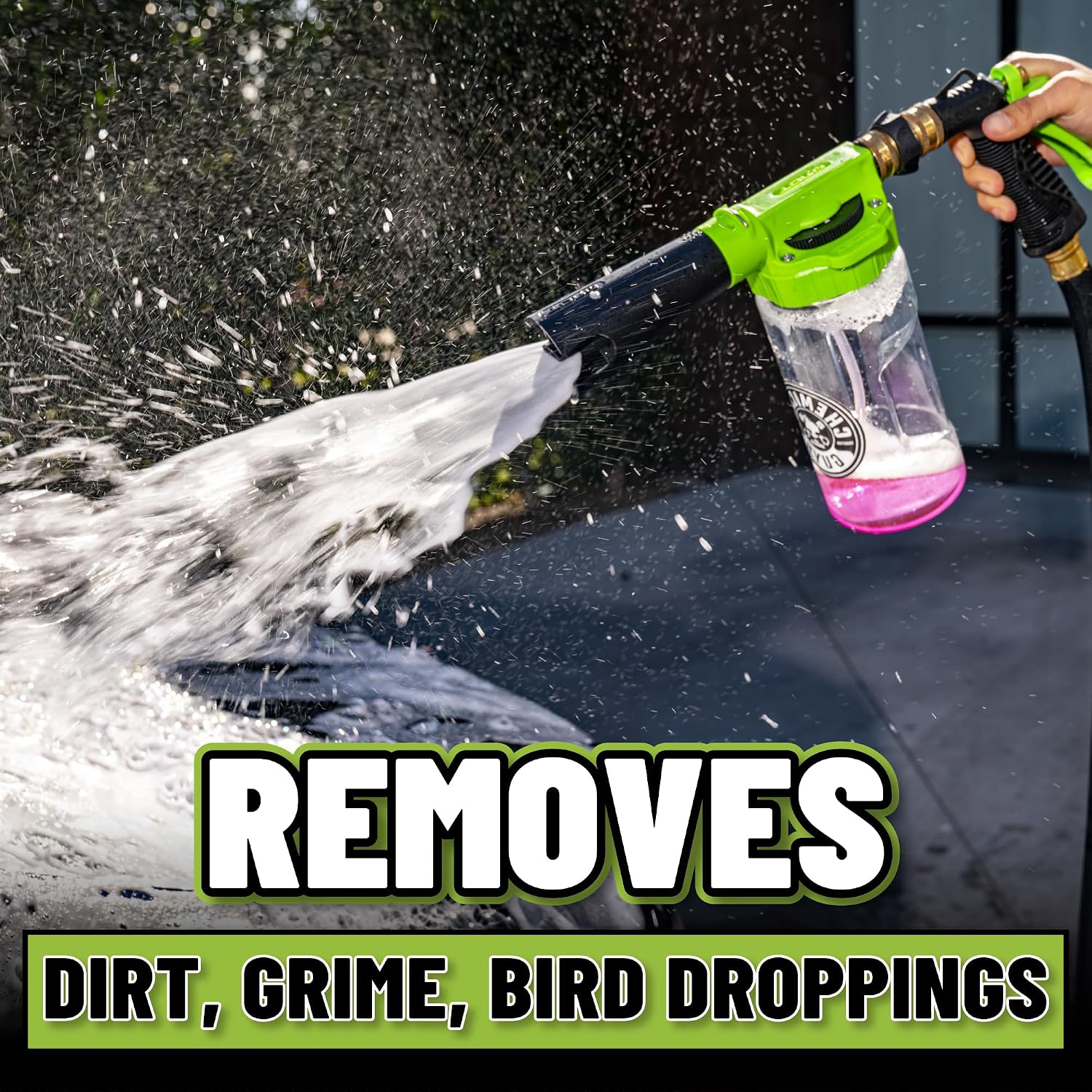 Chemical Guys, TORQ Foam Blaster 6 Cannon, Garden Hose Attachment for Cars | Sprays thick clinging suds straight off