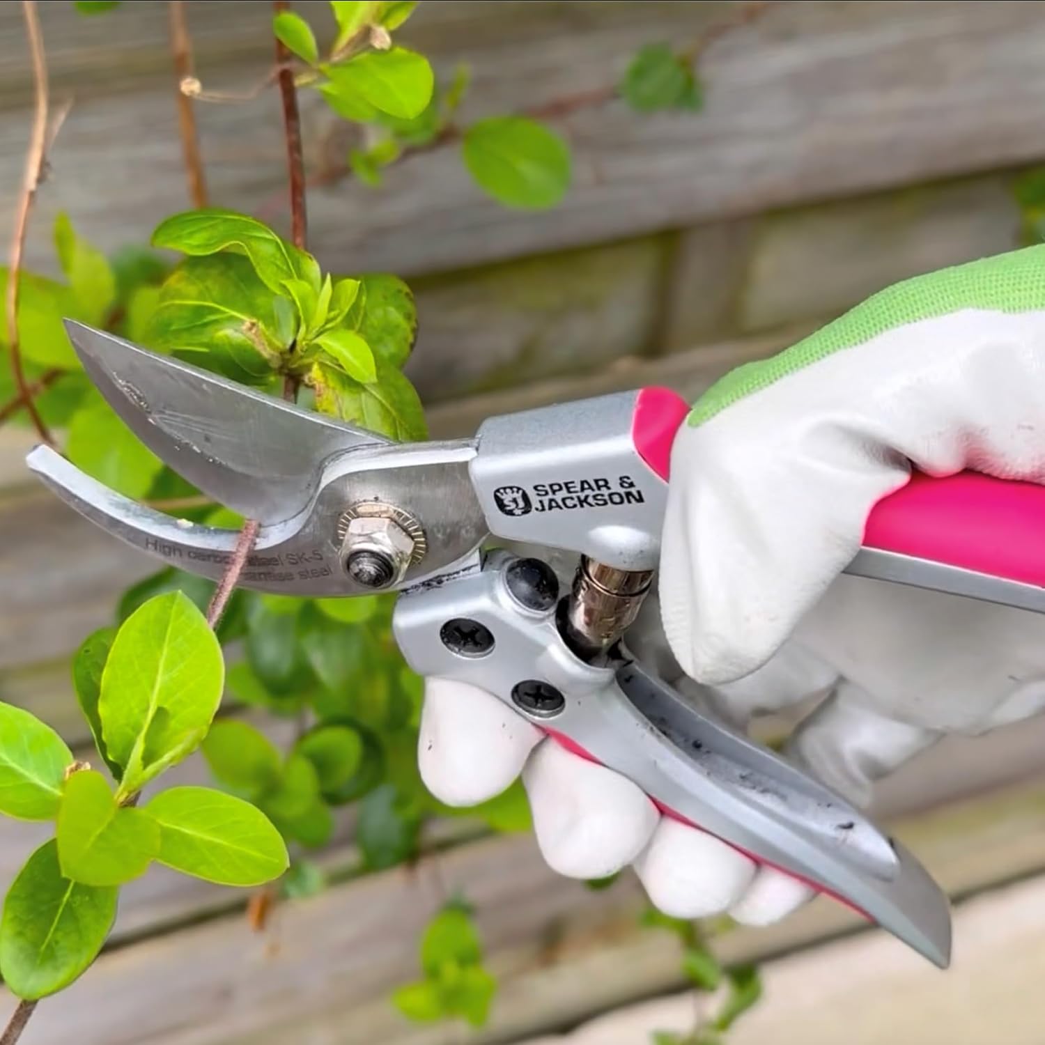 Spear & Jackson Bypass Pruner and Mini Snips Gift Set, Premium Gardening Tools with Carbon Steel Blades for Precision