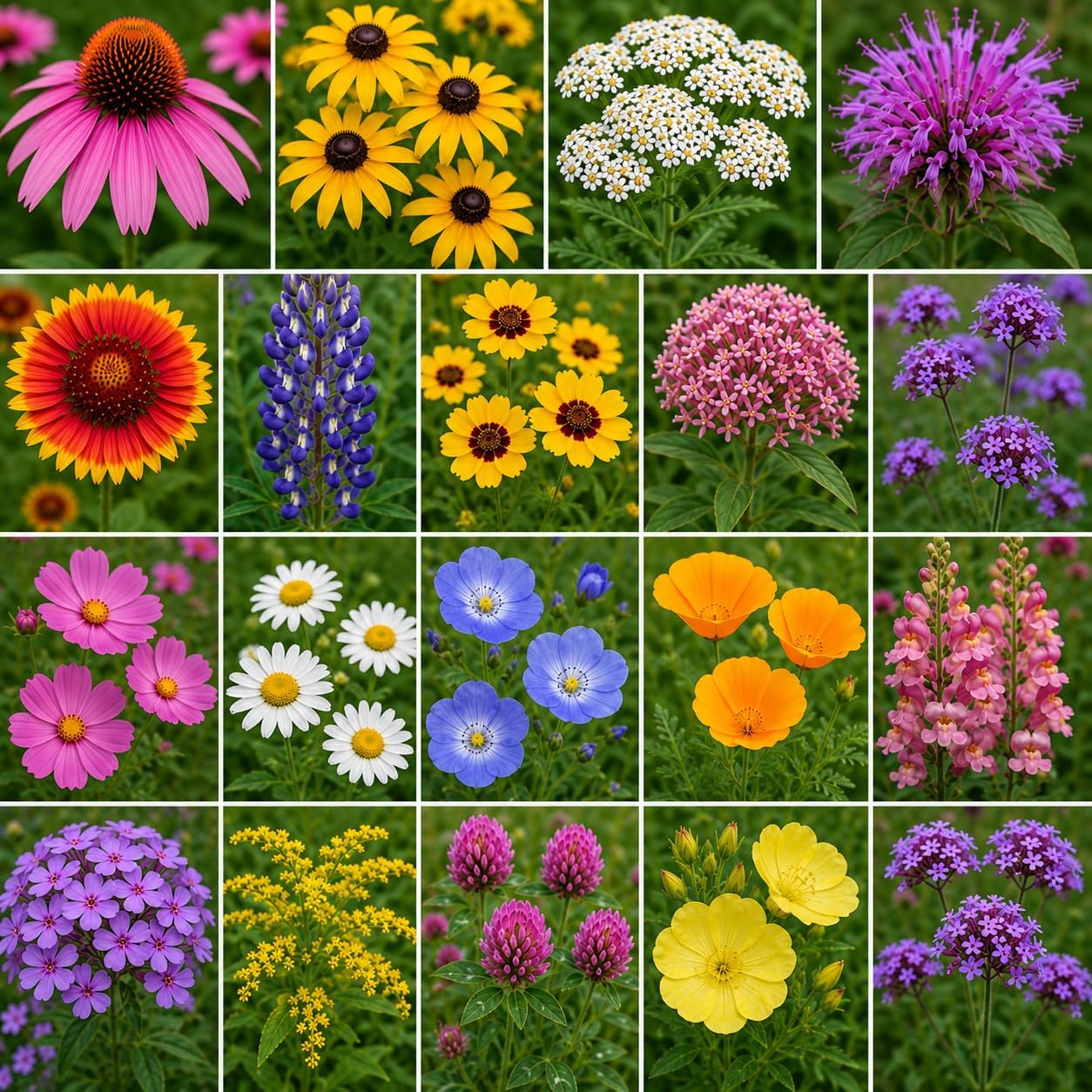 Essential Pollinator Wildflower Seed Mix – Bee & Butterfly Garden Seeds, 19 Annual & Perennial Species