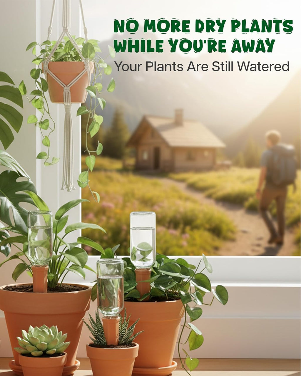 Plant Watering Devices, Self Watering Spikes, Self Watering Planter Insert, Terracotta Watering Spikes, Plant Watering
