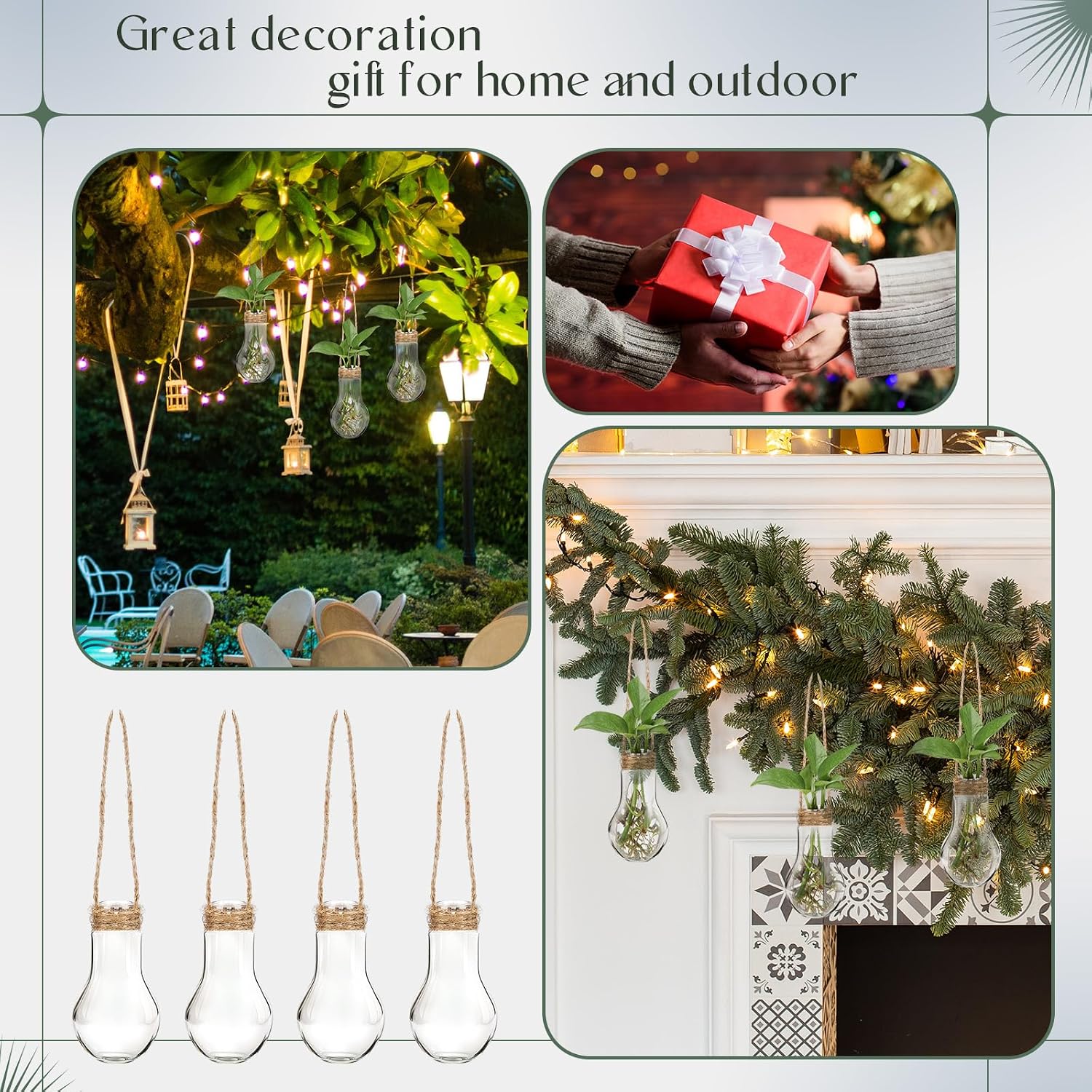 18 Sets 3.94" Plastic Window Propagation Stations Hanging Propagation Vases Plant Test Tubes with Suction Cup &
