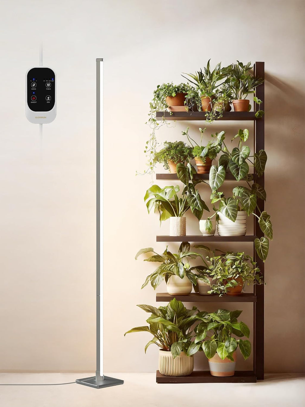 GLOWRIUM 60in Standing Grow Light, Vertical Grow Lights for Indoor Plants