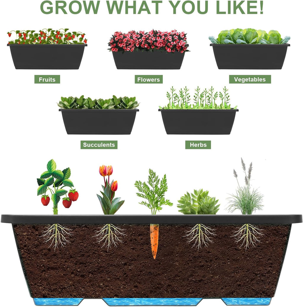 ETELI Vertical Raised Garden Bed 3 Tier Garden Planter Indoor Outdoor Herb Planter with 6 Removable Boxes Standing