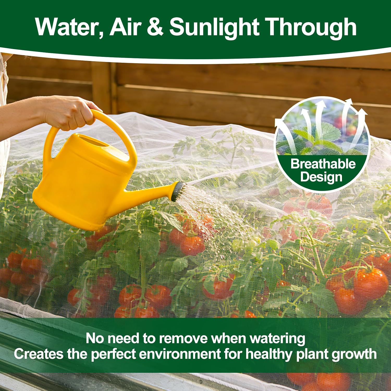 2 Pack Garden Netting for 8x4FT Raised Beds, Ultra-Fine Mesh Plant Covers with Drawstring, Bird, Pest & Small Animal